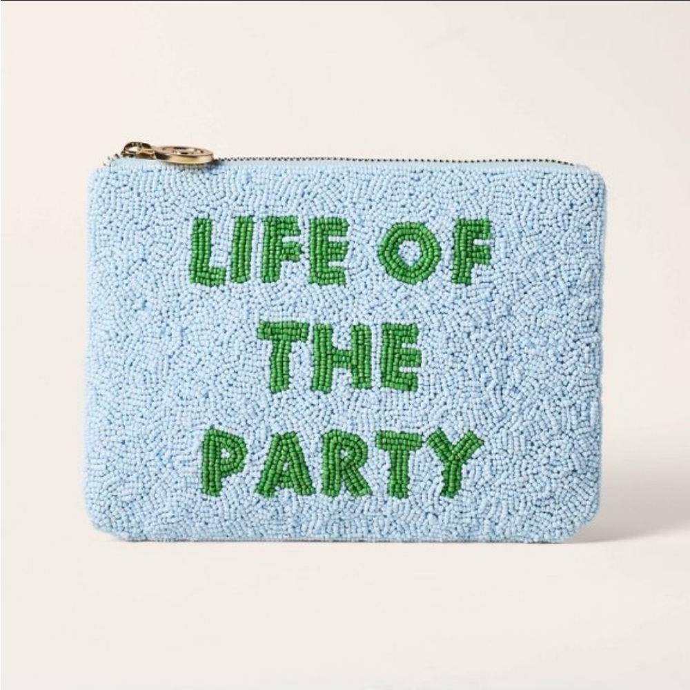 KATE SPADE NY X TARGET Blue and Green Beaded Clutch
